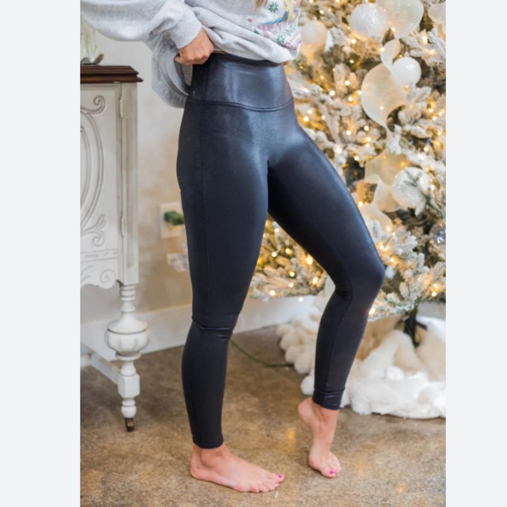 SPANX Faux Stretch Leather Leggings